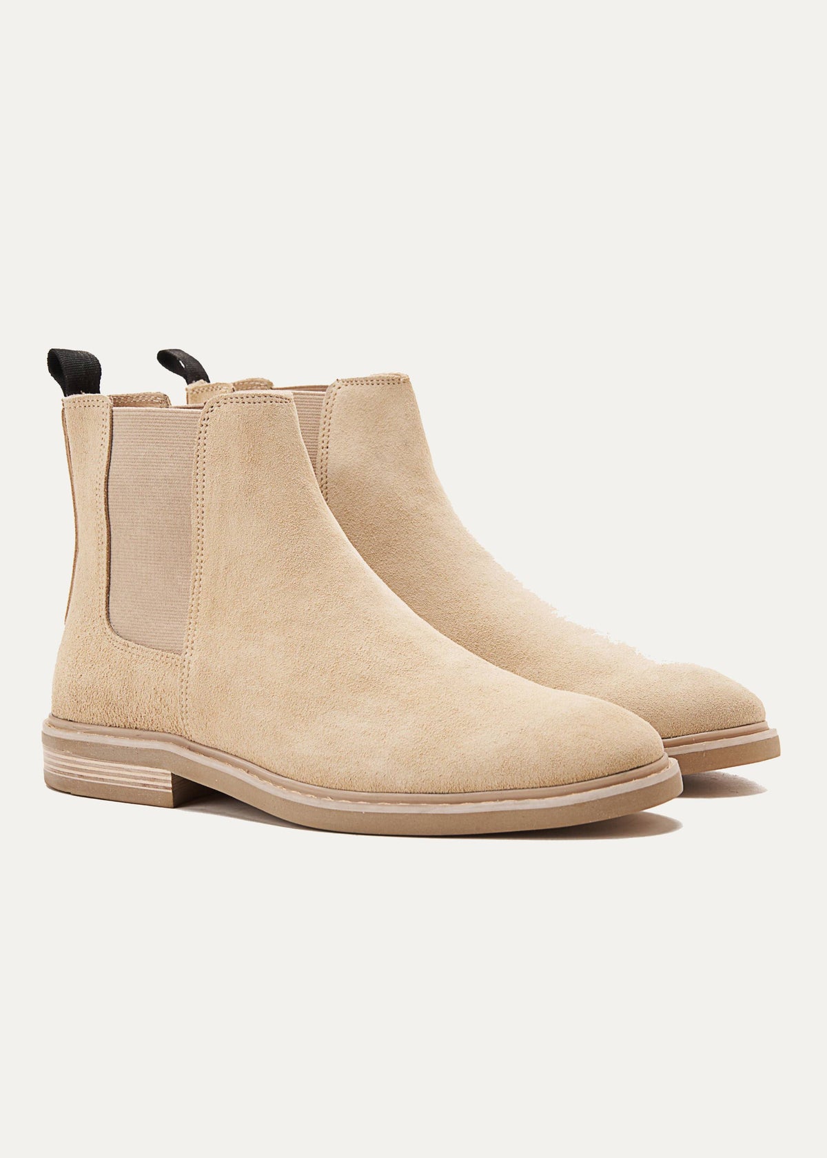 Premium Suede Chelsea Boot — Beige