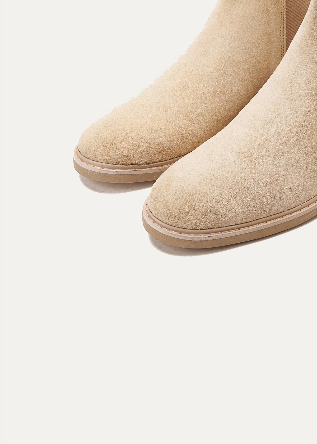 Premium Suede Chelsea Boot — Beige