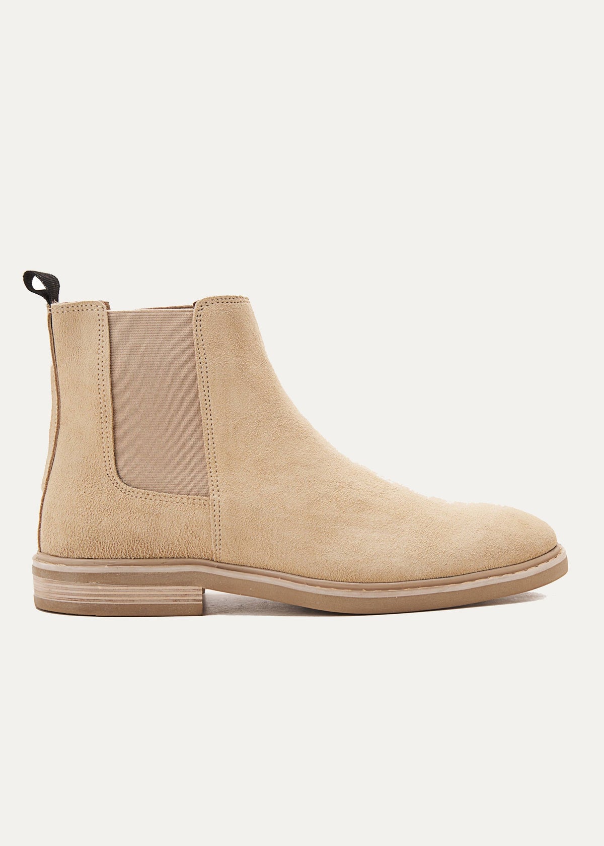 Premium Suede Chelsea Boot — Beige