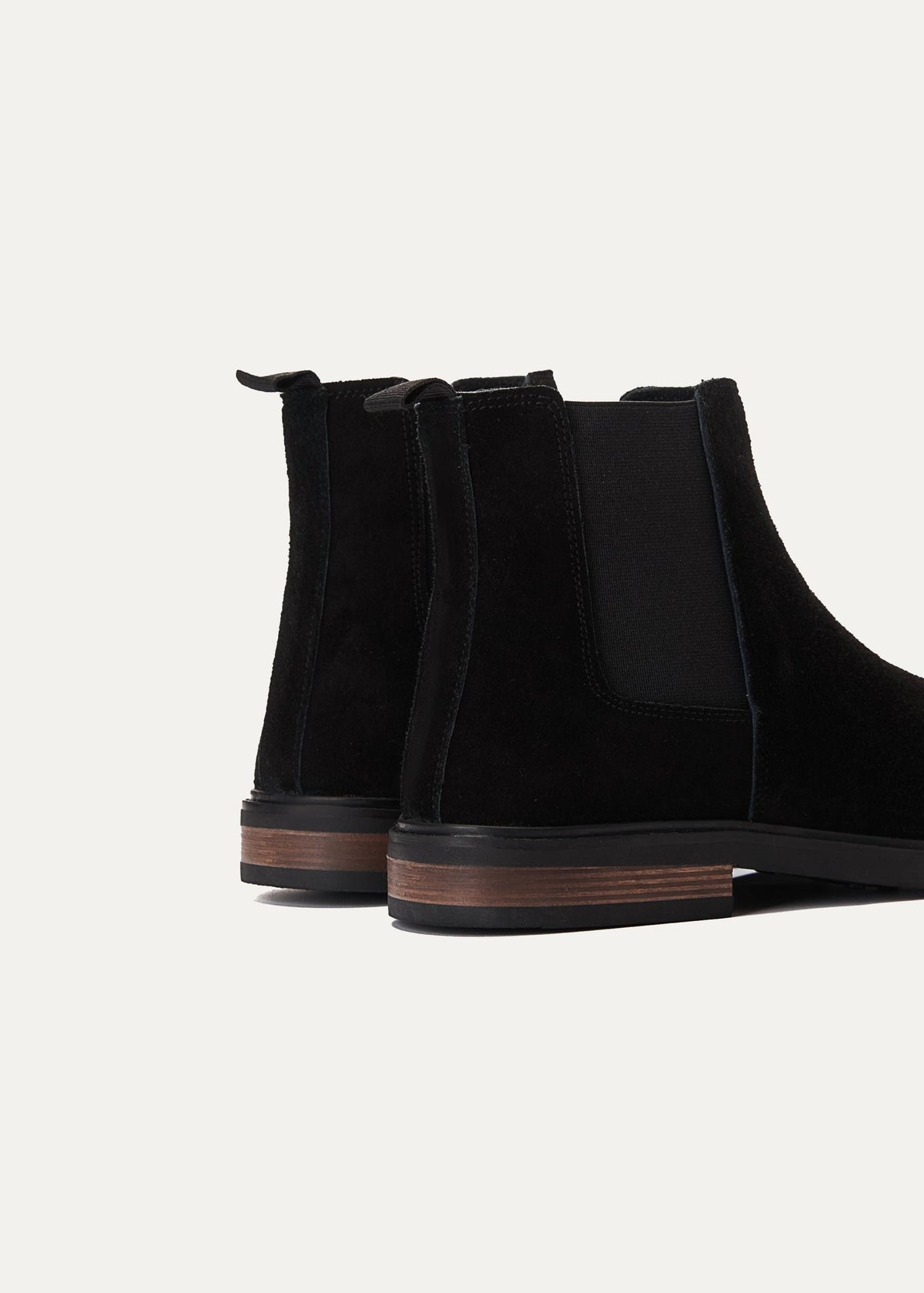 Premium Suede Chelsea Boot — Black