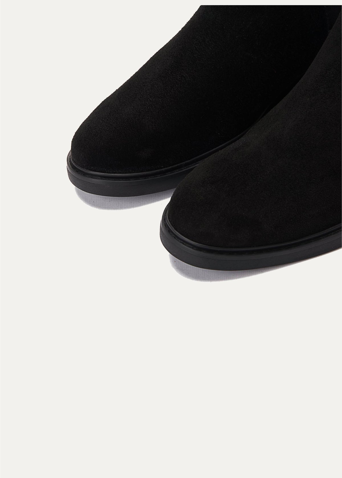 Premium Suede Chelsea Boot — Black