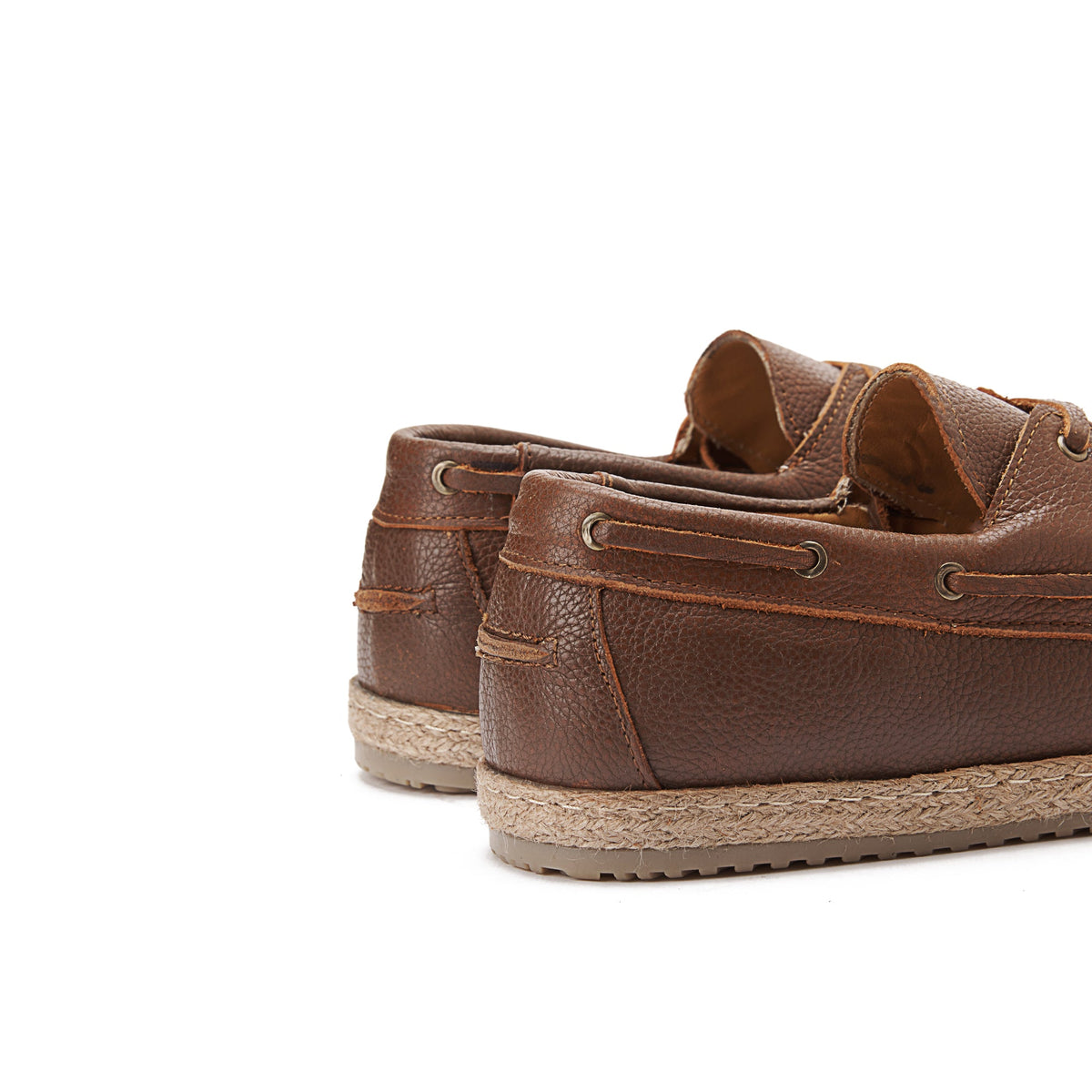 Leather Boat Espadrille — Havana