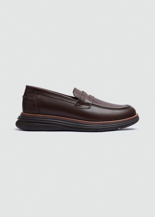 Penny Leather Loafer — Brown