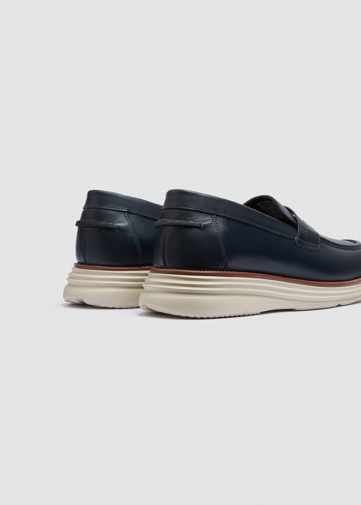 Penny Leather Loafer — Navy Blue