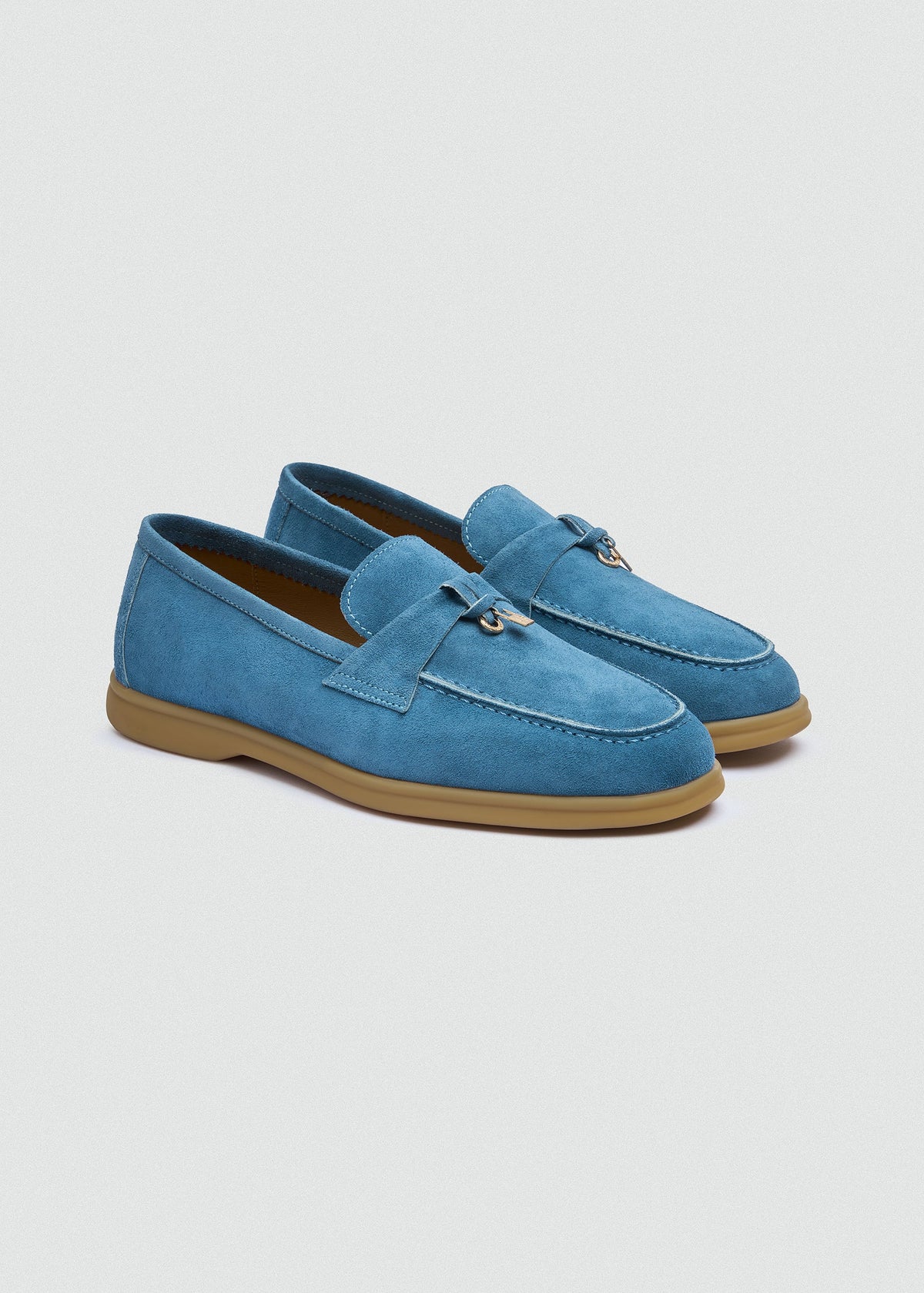 With Suede Loafer — Blue