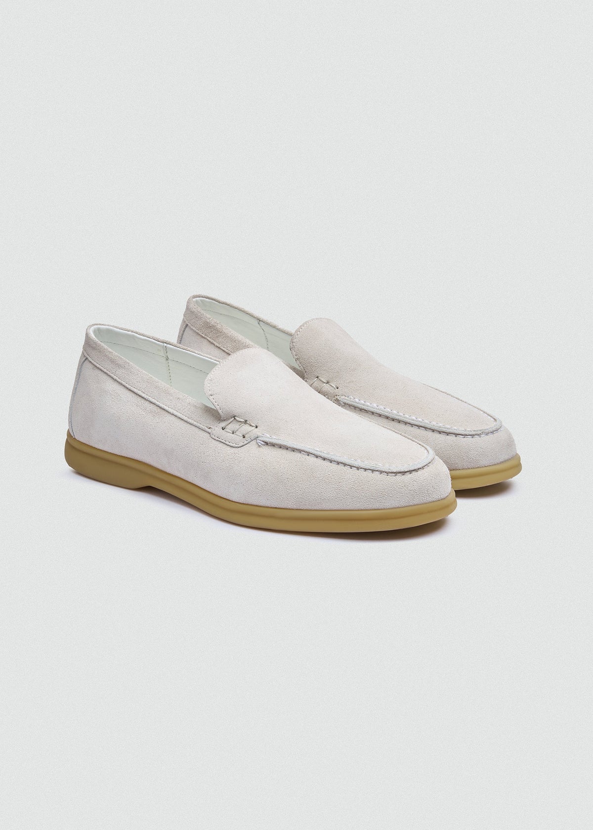 Suede Loafer — White