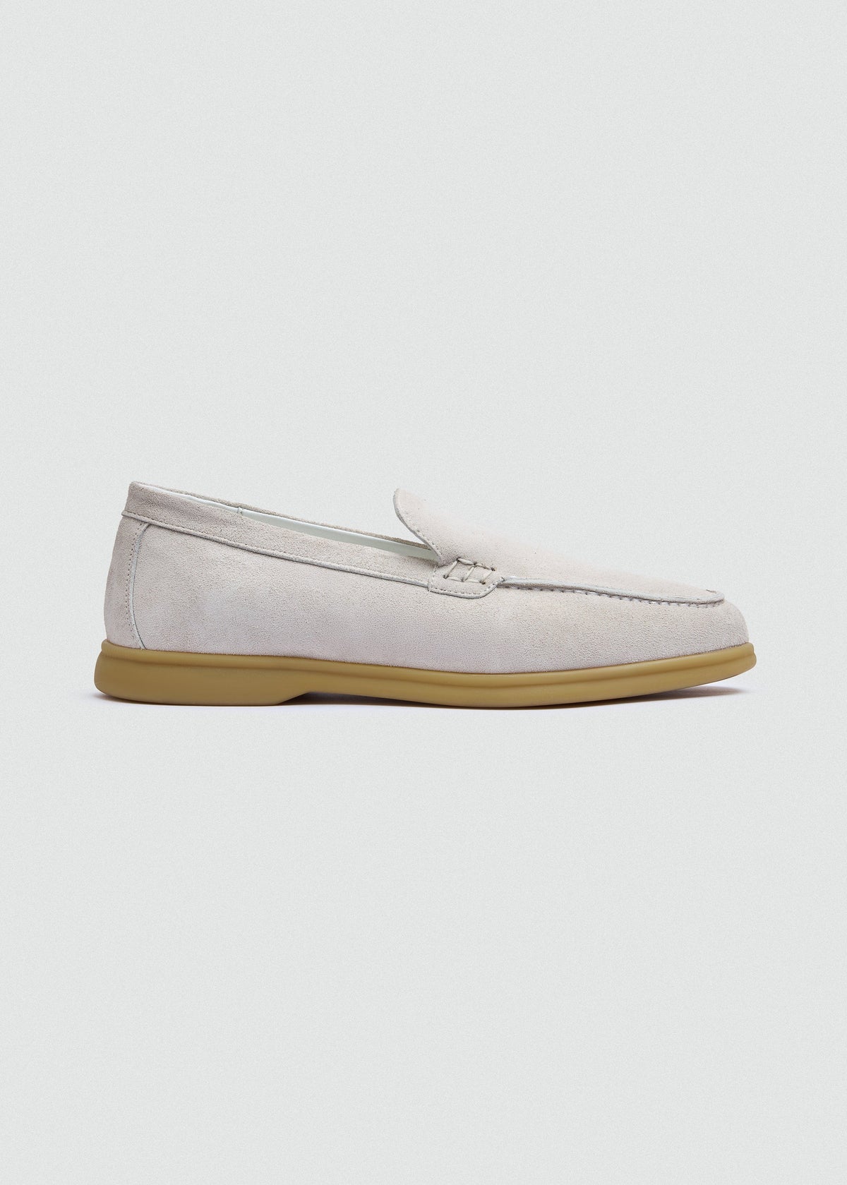 Suede Loafer — White