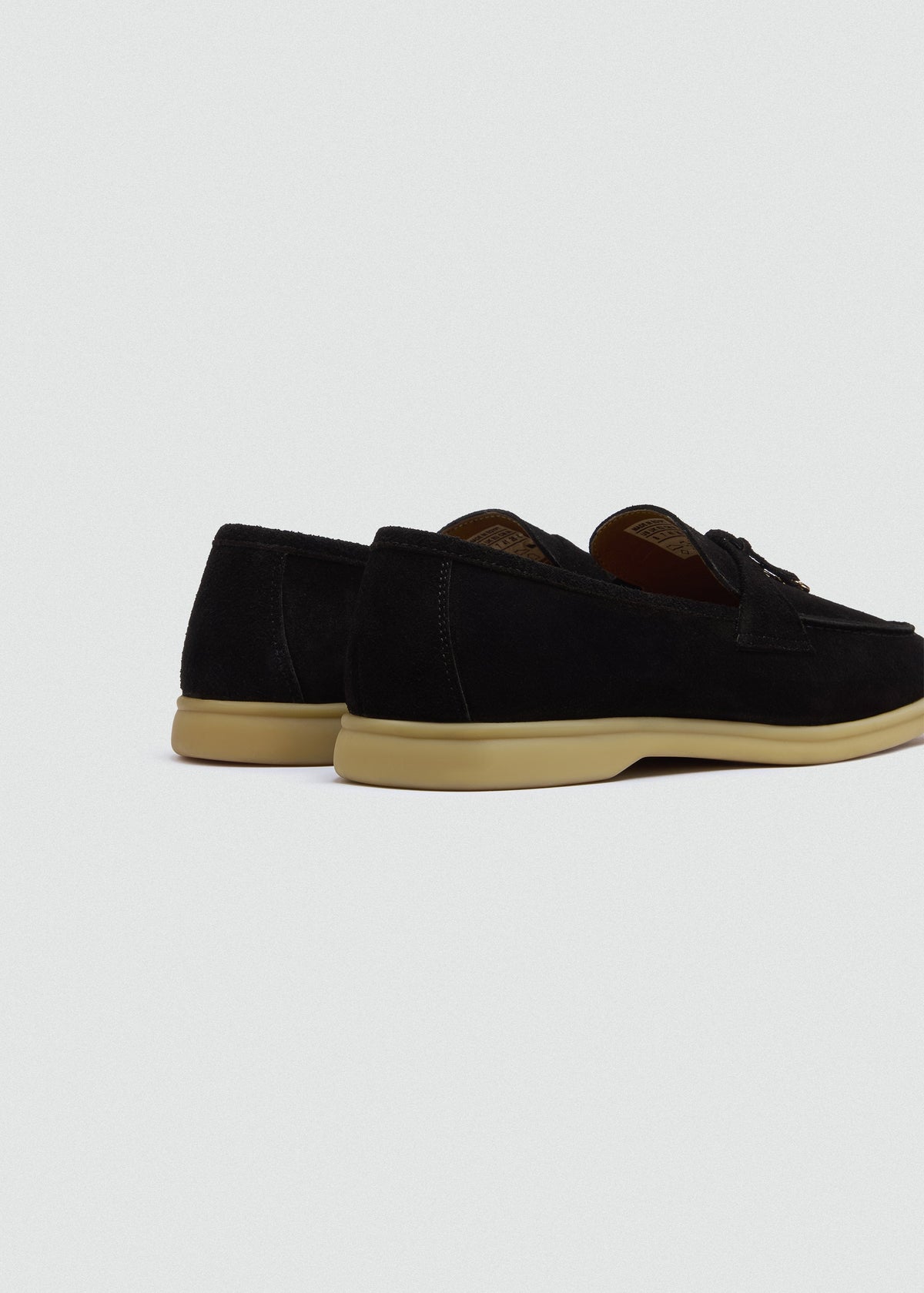 With Leather Loafer — Black