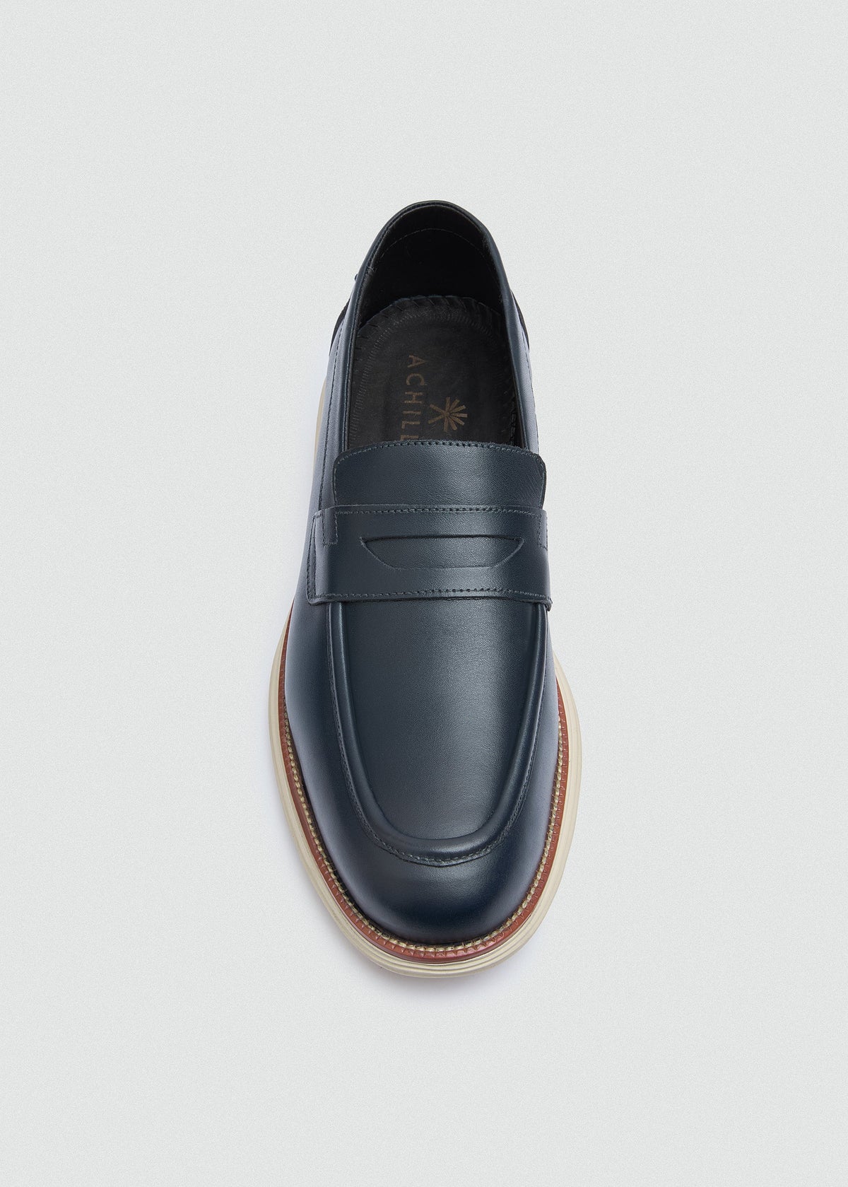 Penny Leather Loafer — Navy Blue
