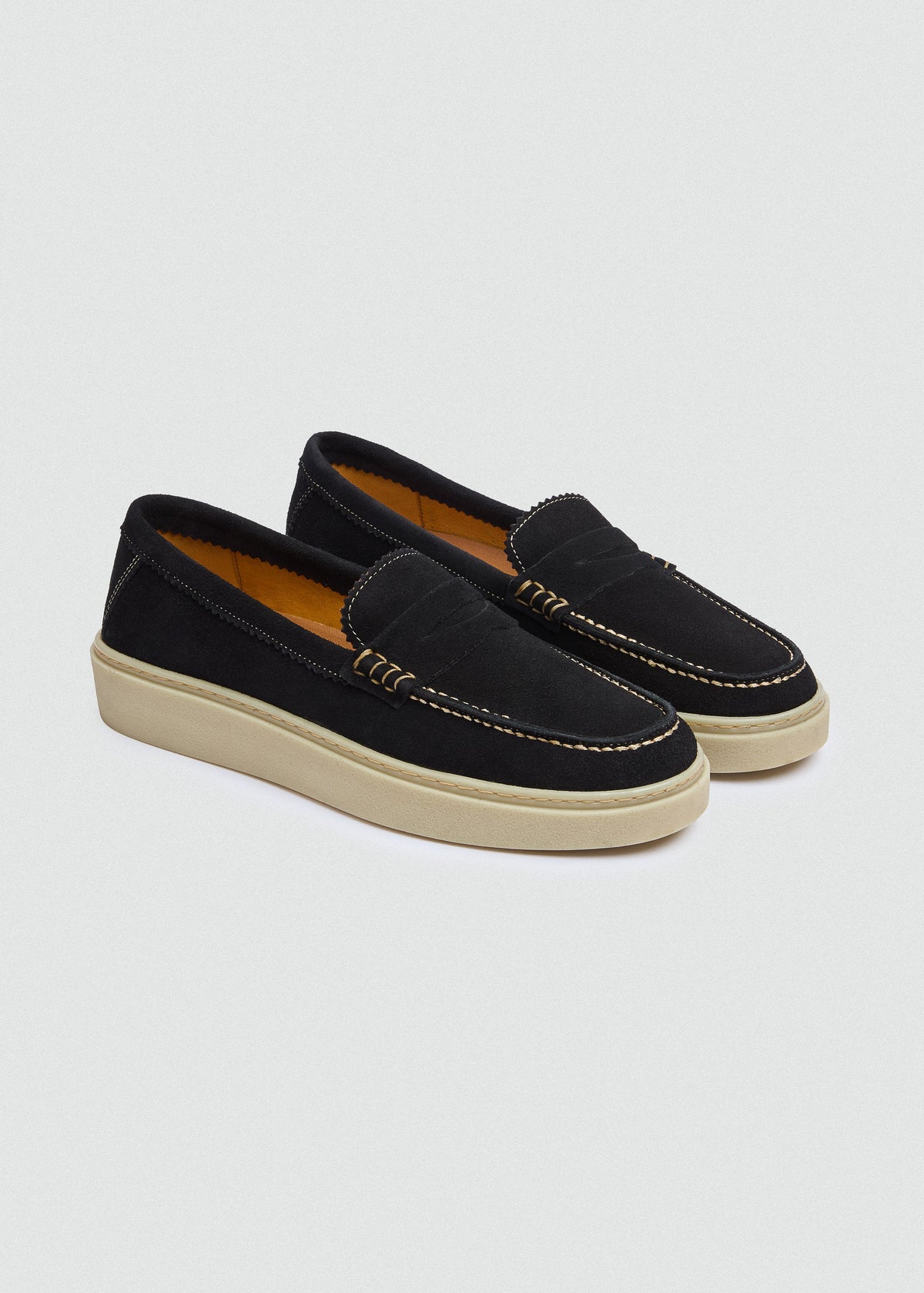 Penny Suede Espadrille — Navy Blue