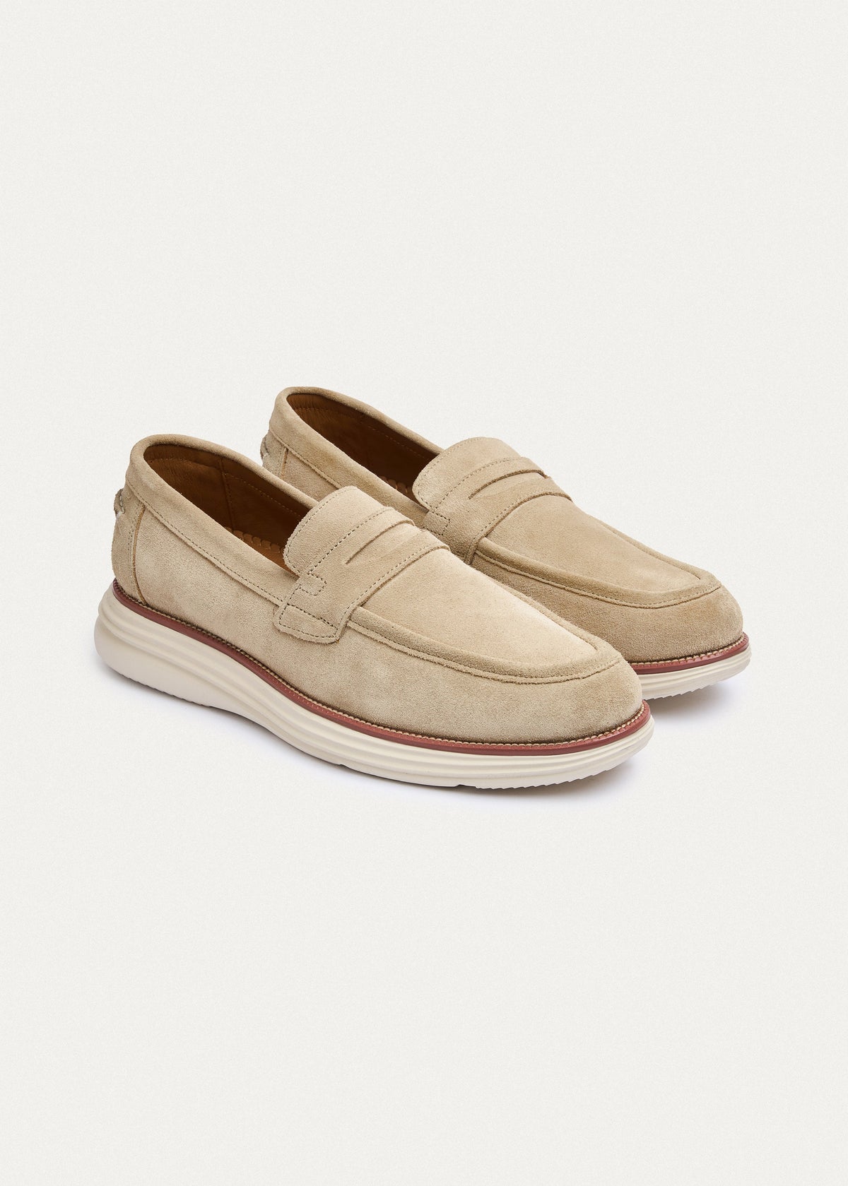 Penny Suede Loafer — Beige