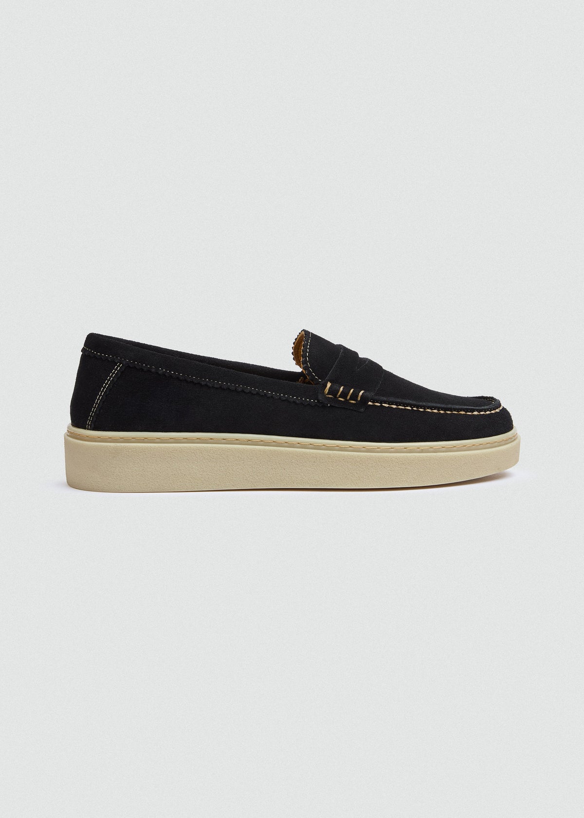 Penny Suede Espadrille — Navy Blue