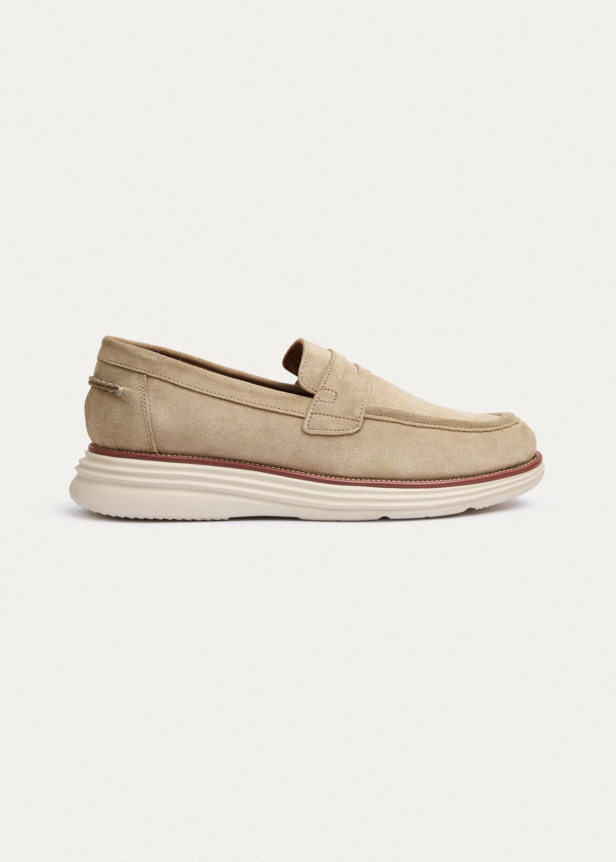 Penny Suede Loafer — Beige