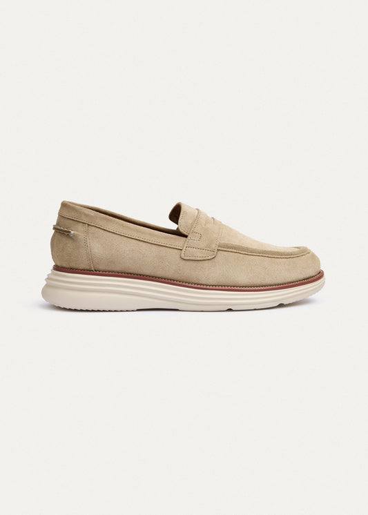 Penny Suede Loafer — Beige