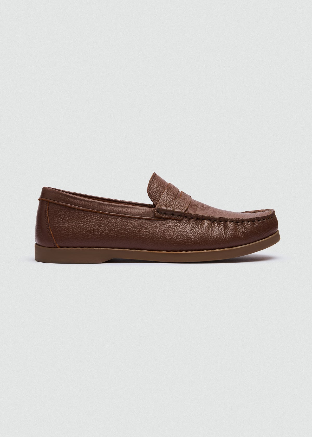 Classic Leather Boat Shoe — Light Brown