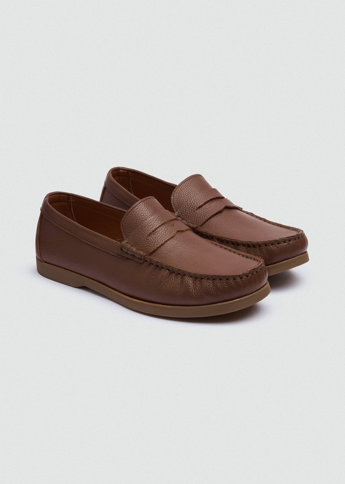 Classic Leather Boat Shoe — Light Brown