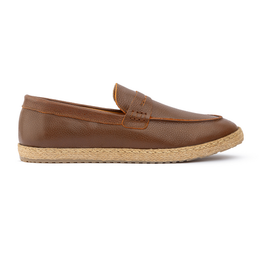Penny Leather Espadrille — Havana