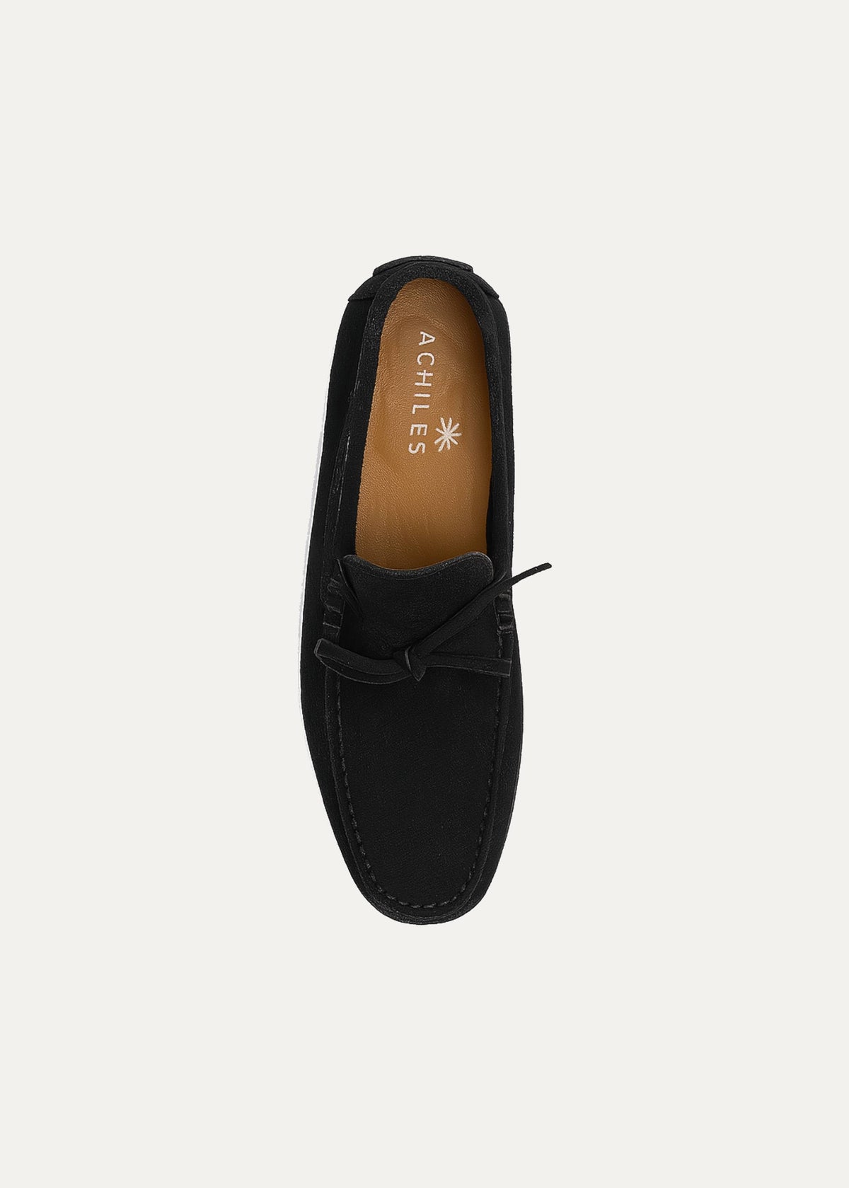 Suede Boat Shoe — Black