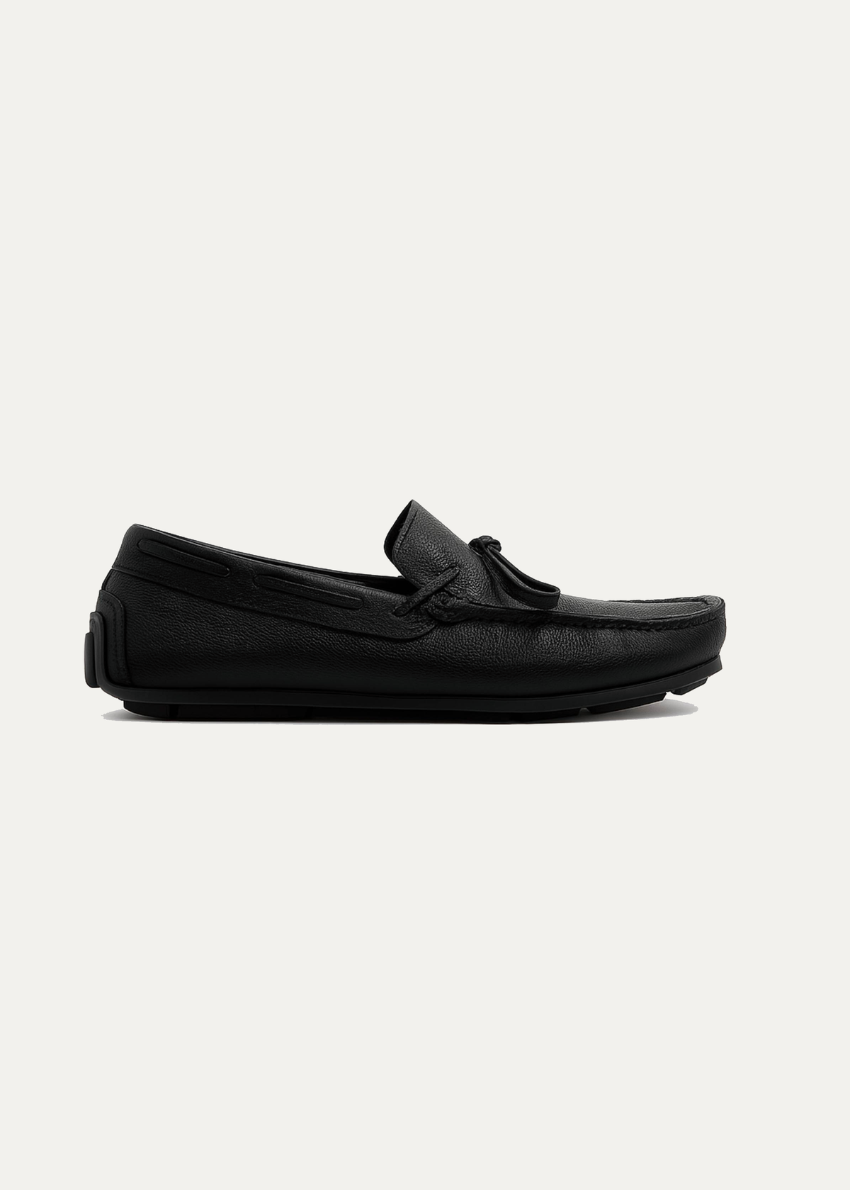 Leather Boat Shoe III — Black