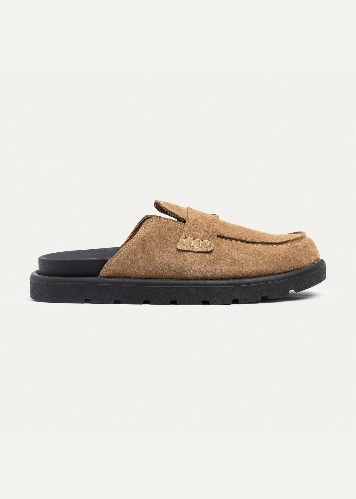 Mule Suede Loafer — Cafe