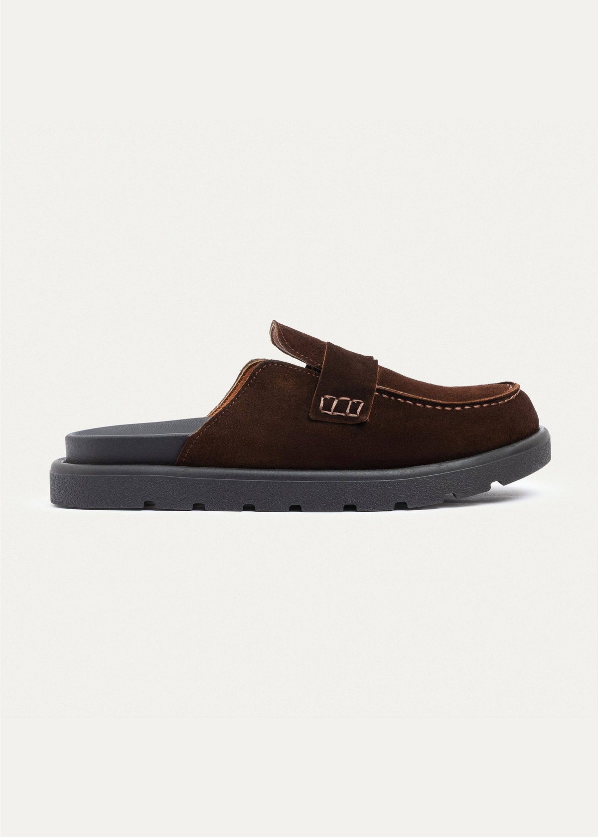 Mule Suede Loafer — Brown