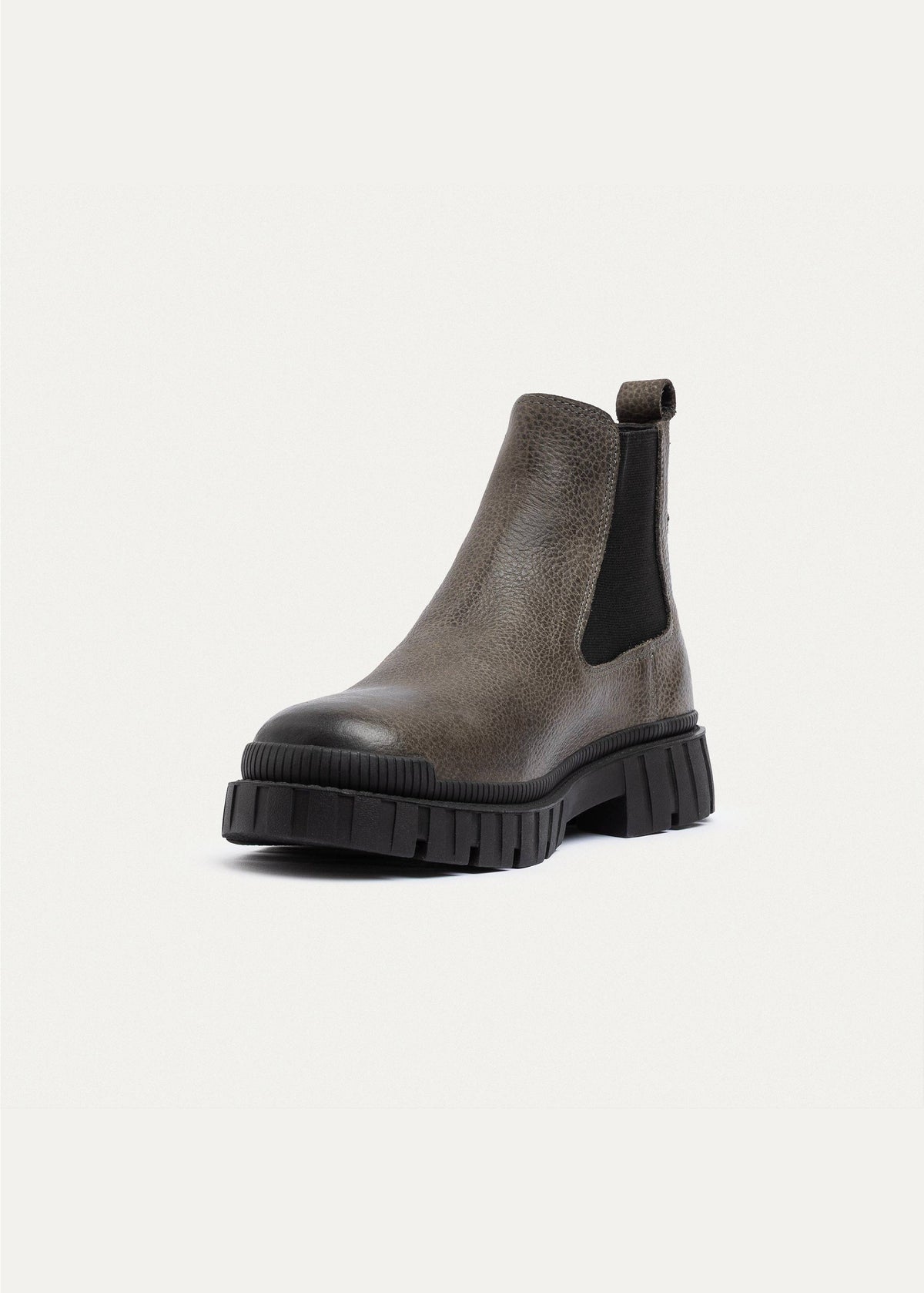 Leather Chelsea Boot — Gray