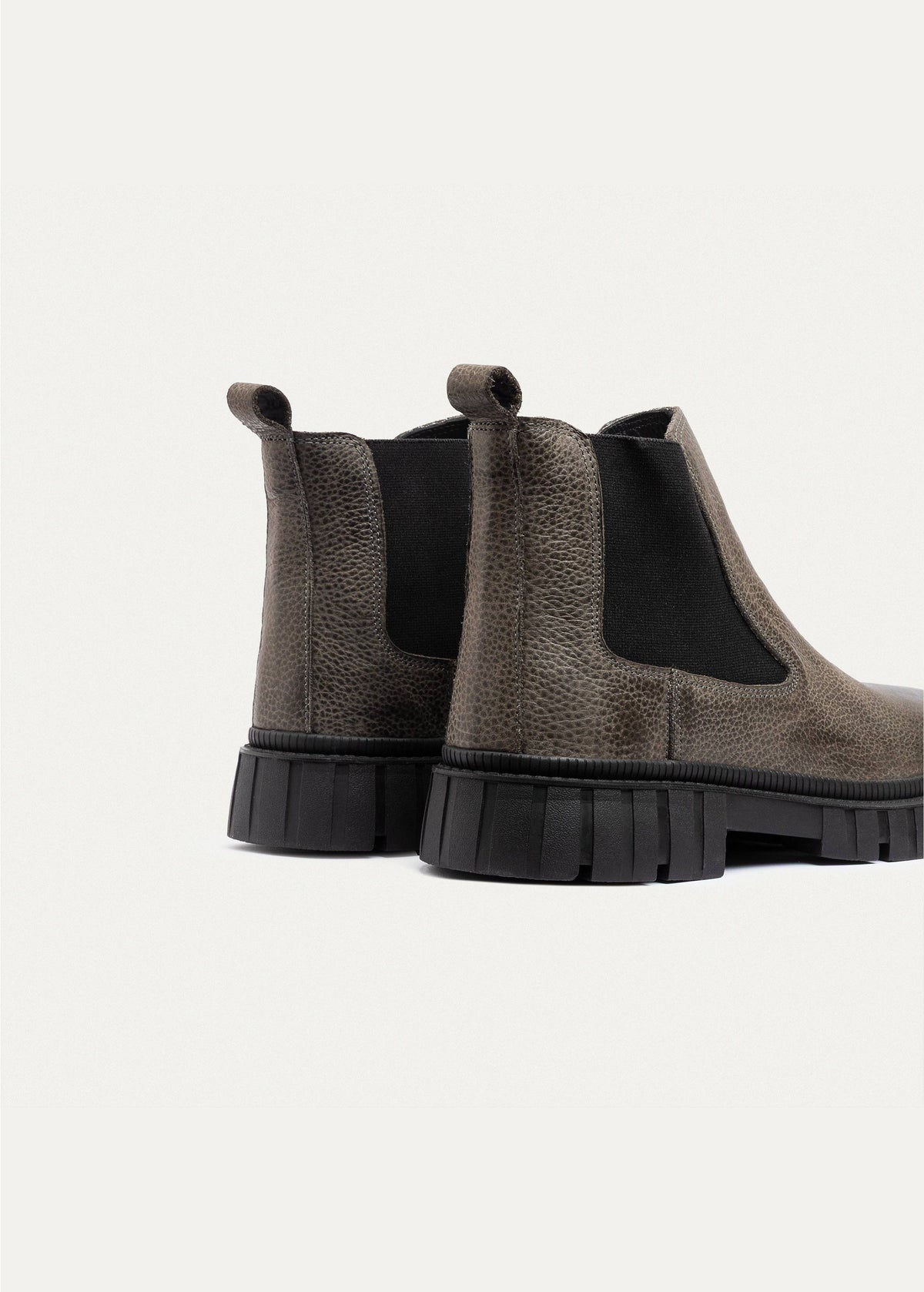 Leather Chelsea Boot — Gray
