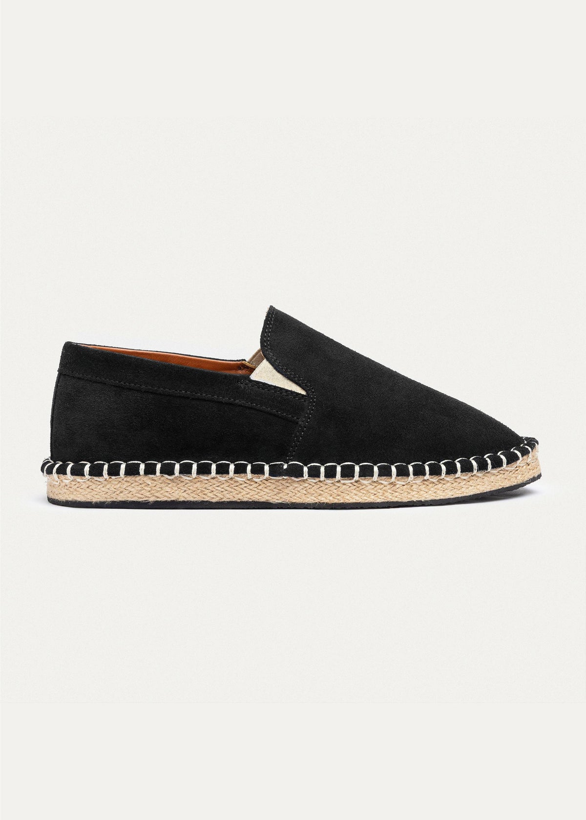 Suede Espadrille — Black