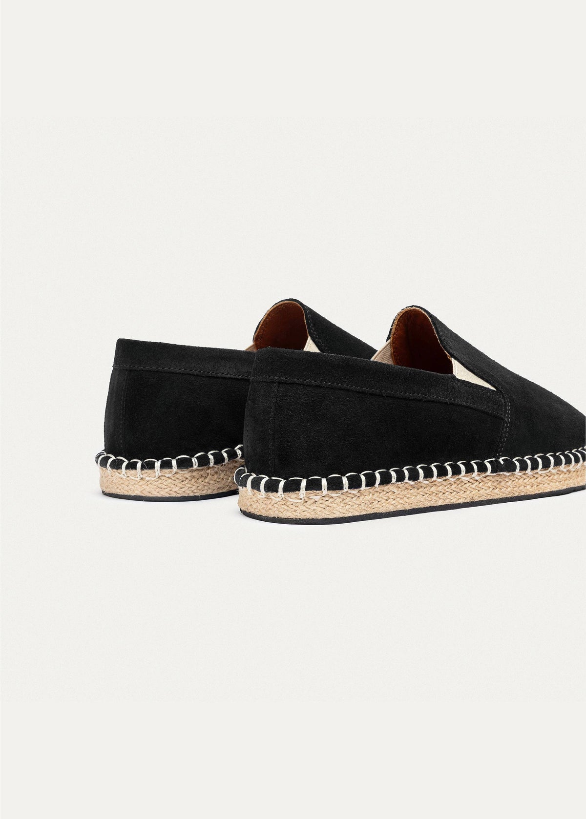 Suede Espadrille — Black