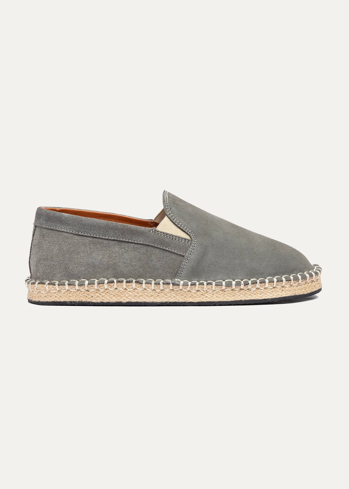 Suede Espadrille — Gray