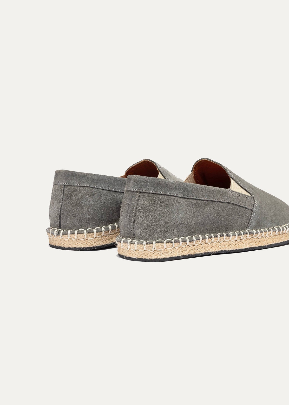 Suede Espadrille — Gray