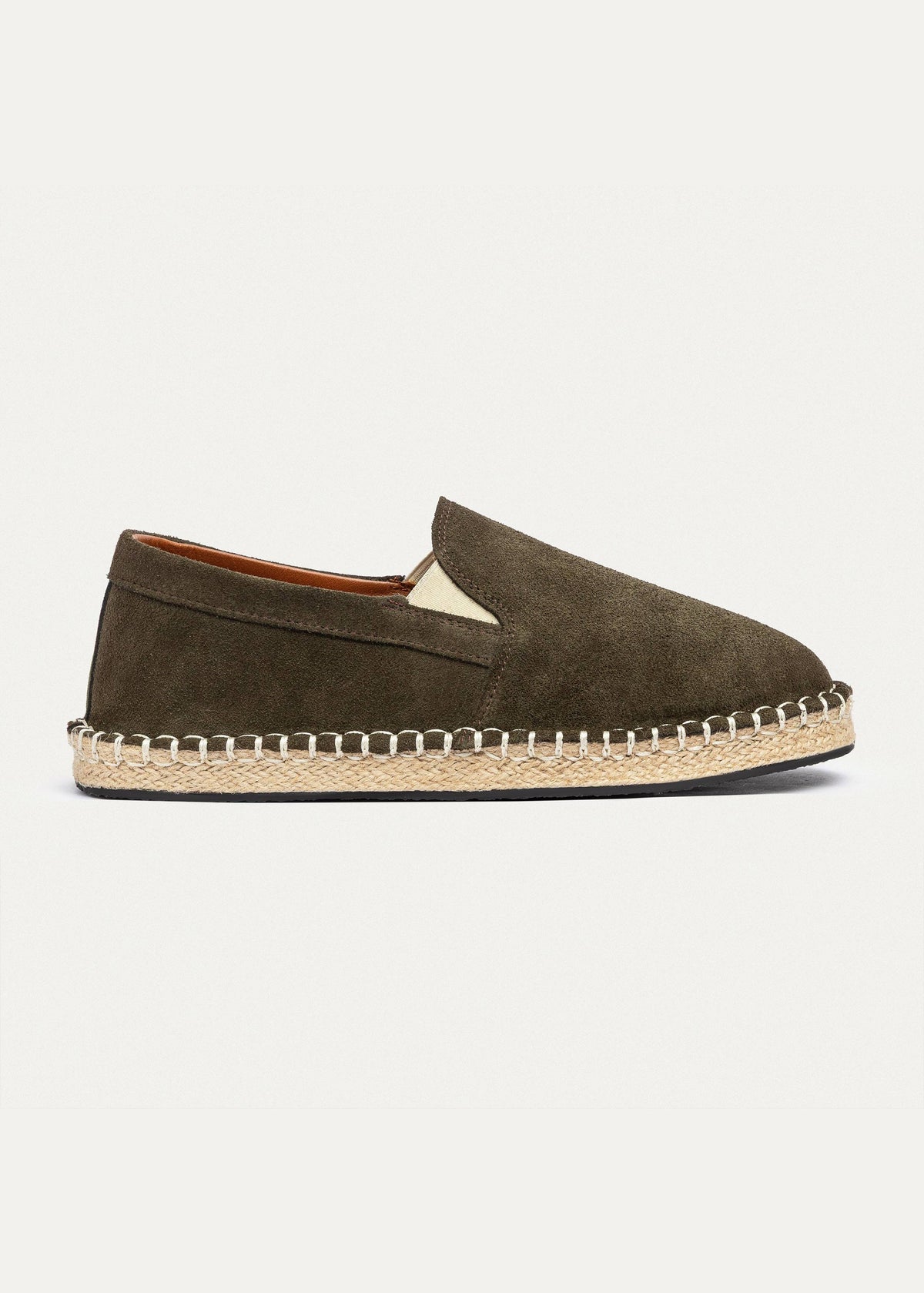 Suede Espadrille — Olive