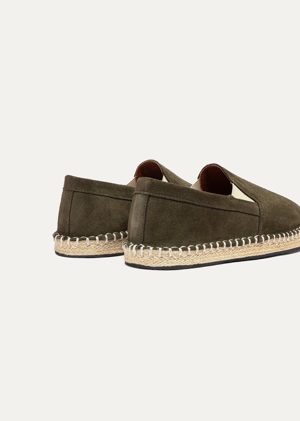 Suede Espadrille — Olive