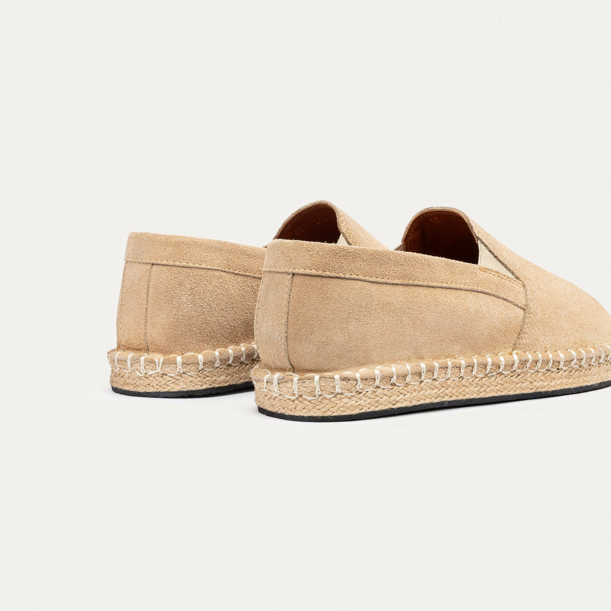 Suede Espadrille — Beige