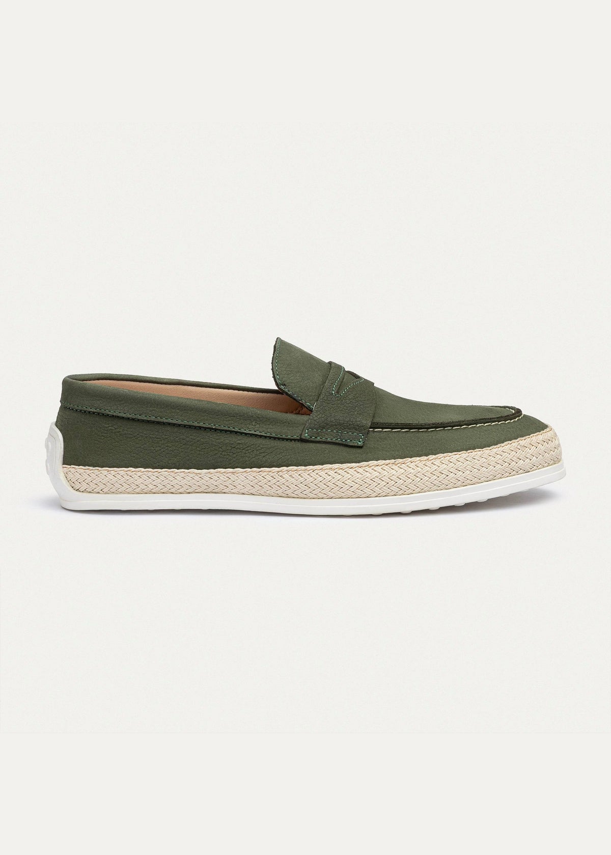 Canvas Braided Espadrille — Olive