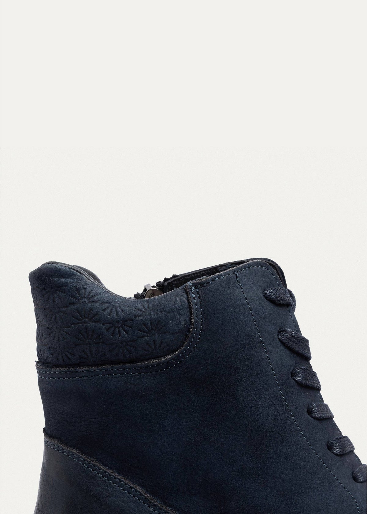 Leather Trail Boot — Navy Blue