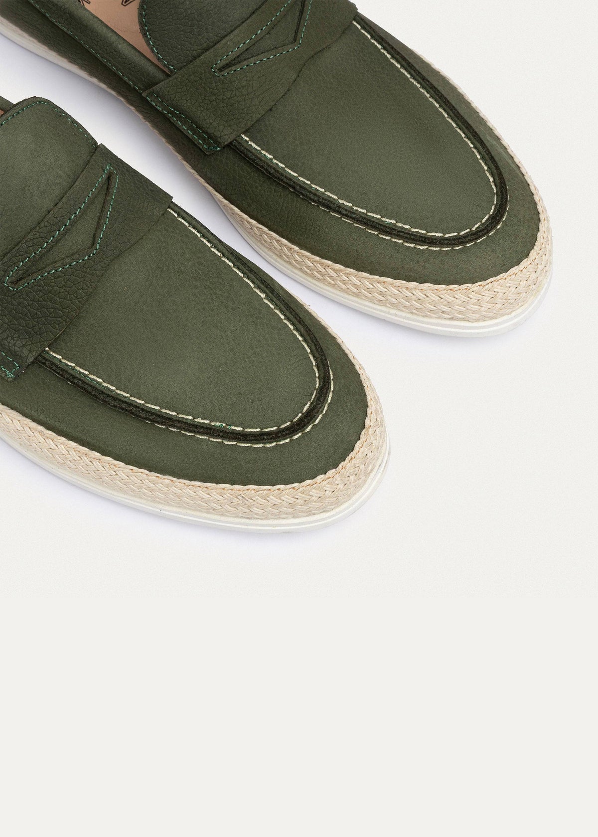Canvas Braided Espadrille — Olive