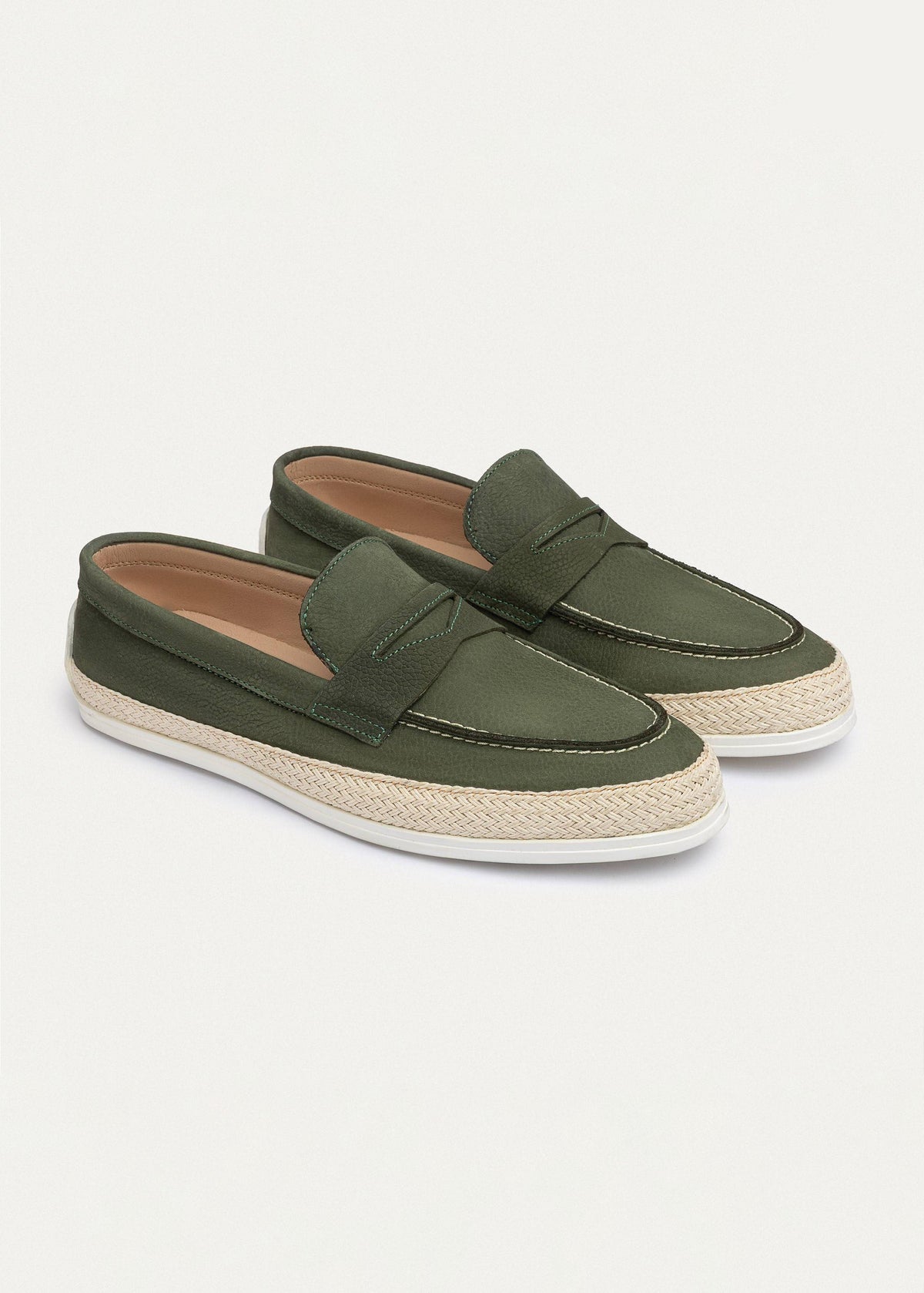 Canvas Braided Espadrille — Olive