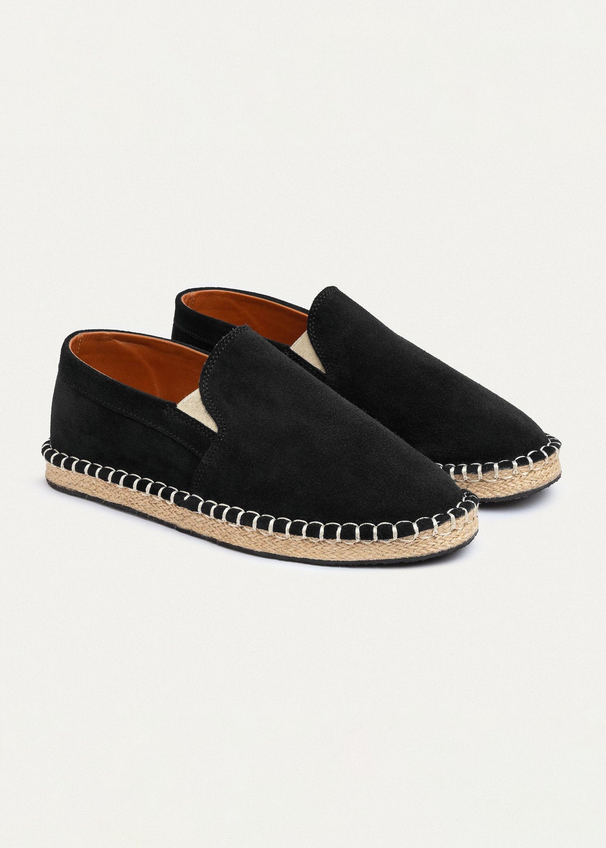 Suede Espadrille — Black
