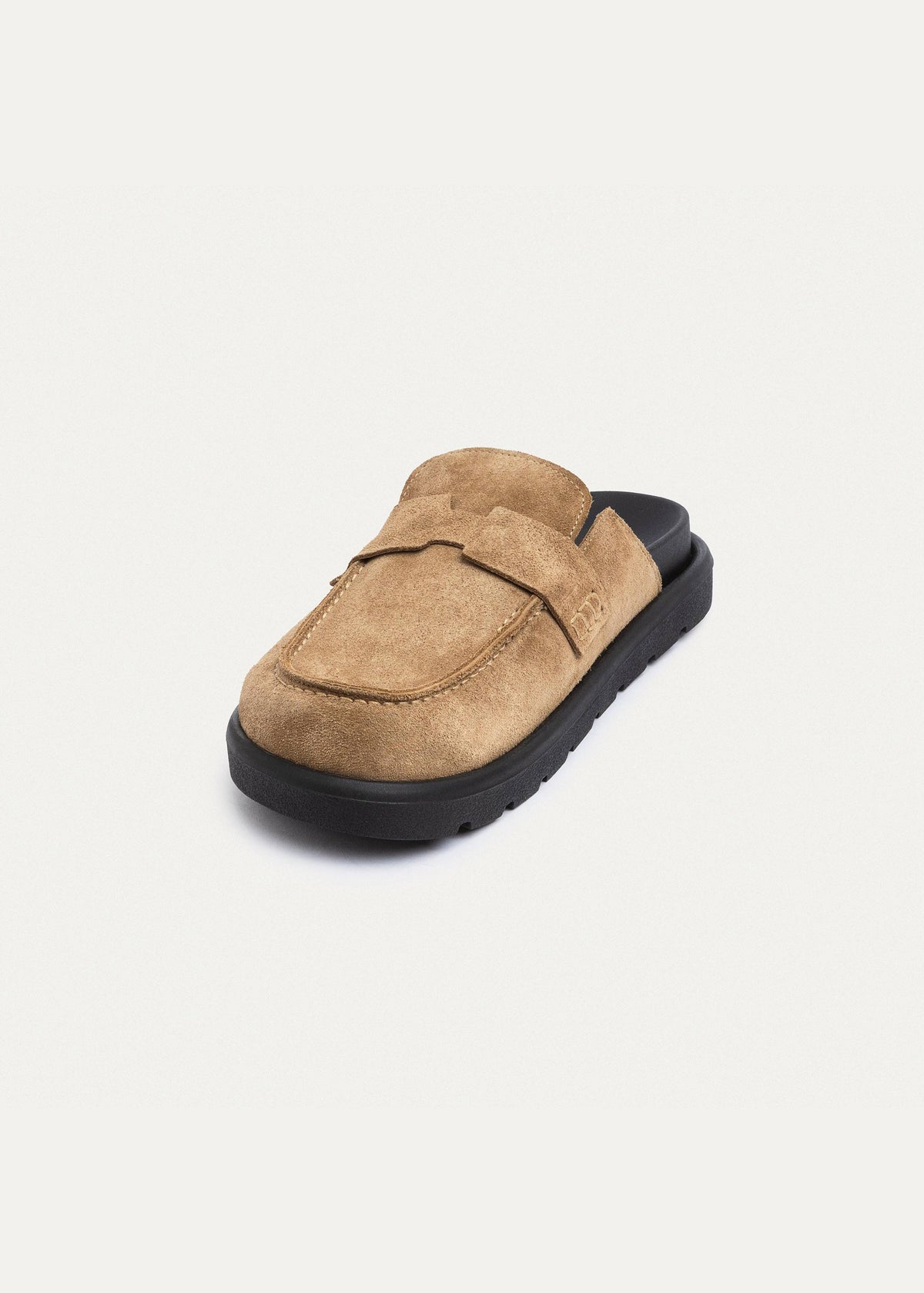Mule Suede Loafer — Cafe