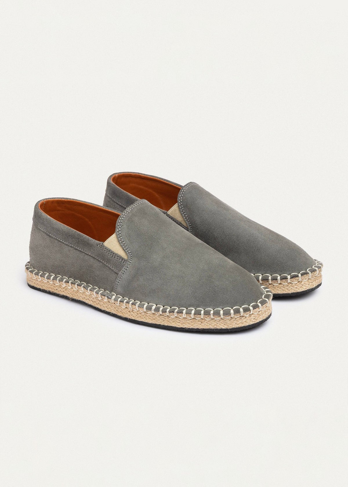 Suede Espadrille — Gray