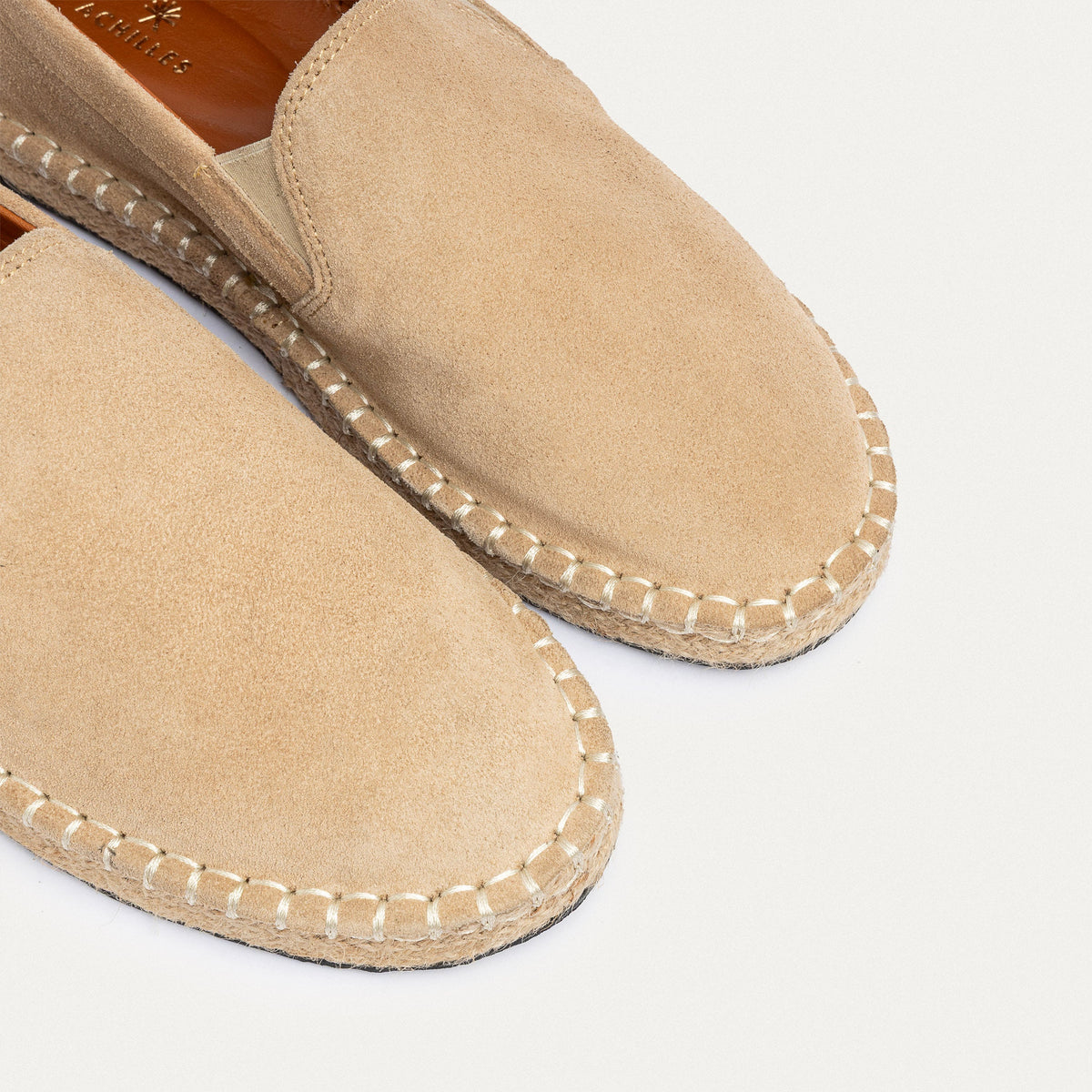 Suede Espadrille — Beige
