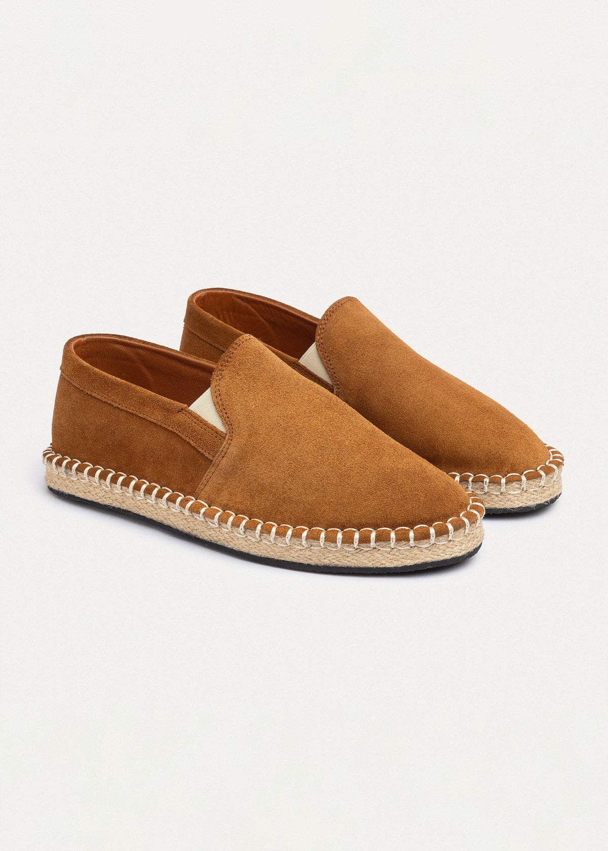 Suede Espadrille — Light Brown