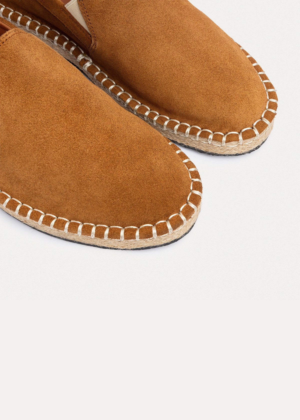 Suede Espadrille — Light Brown