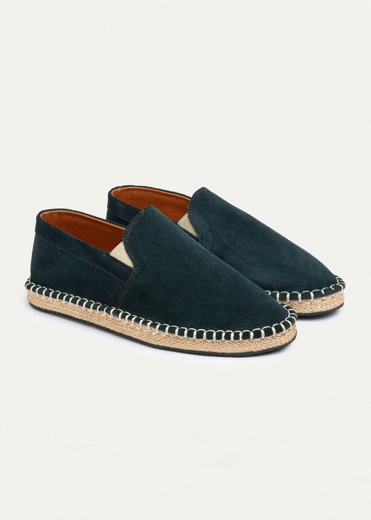 Suede Espadrille — Green