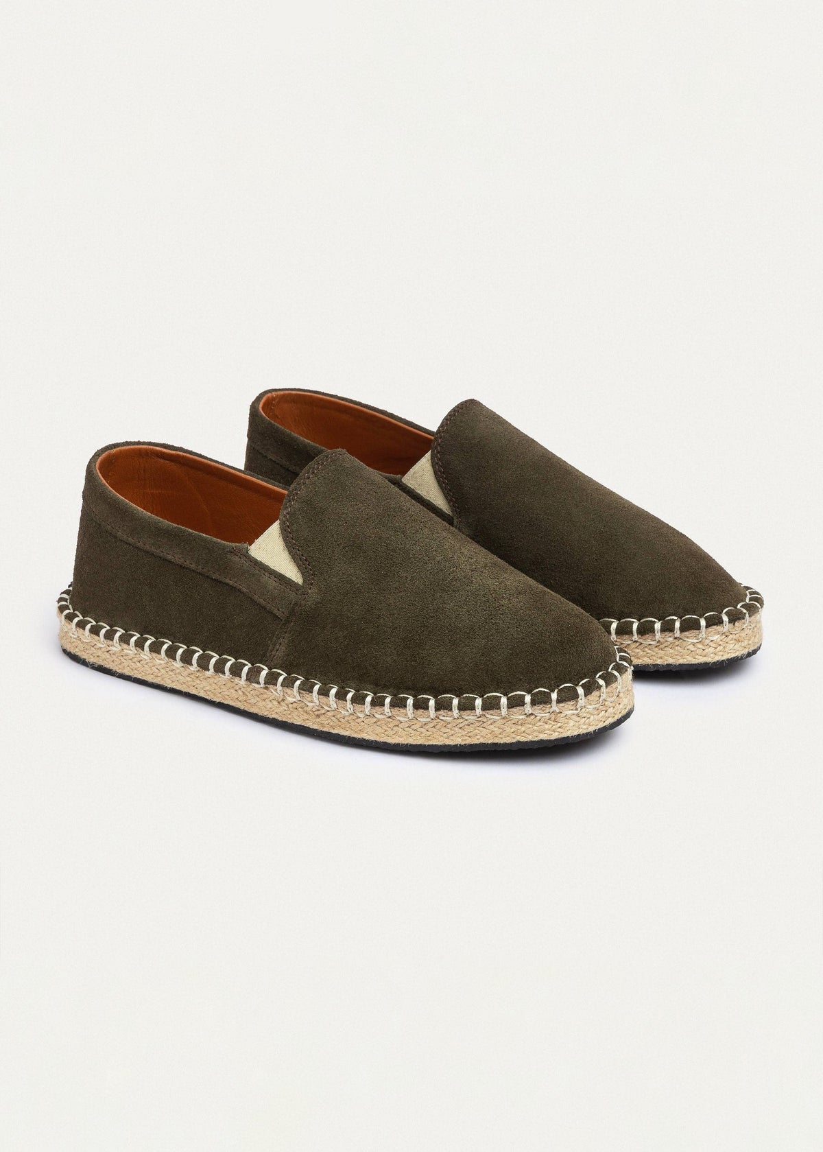 Suede Espadrille — Olive