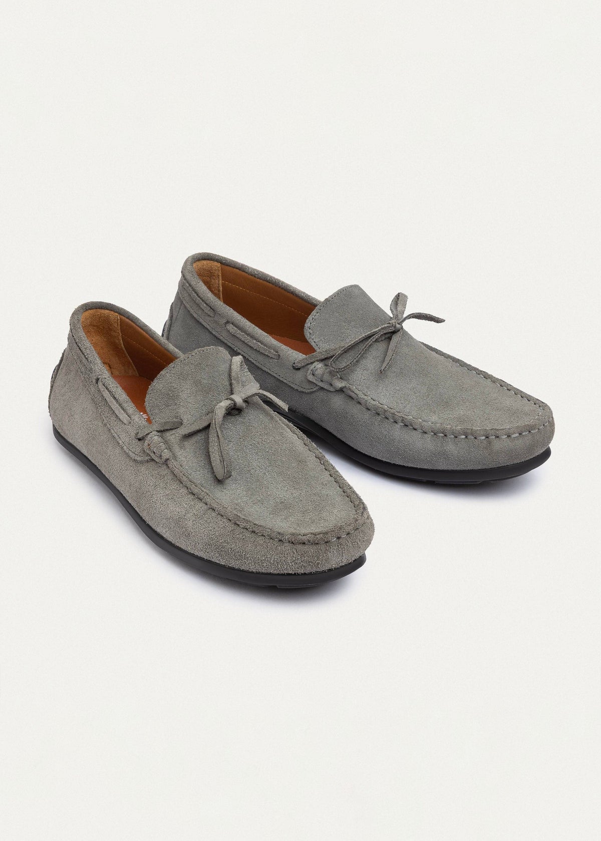 Leather Boat Shoe — Gray