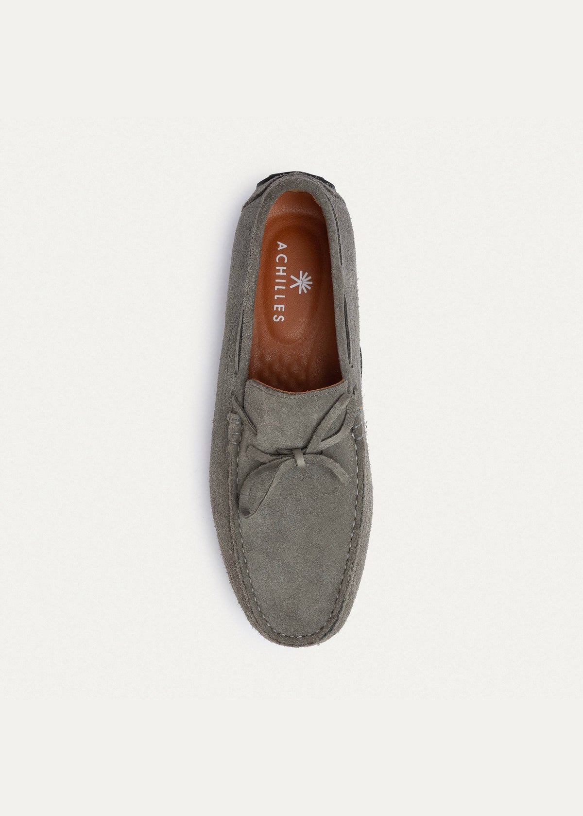 Leather Boat Shoe — Gray