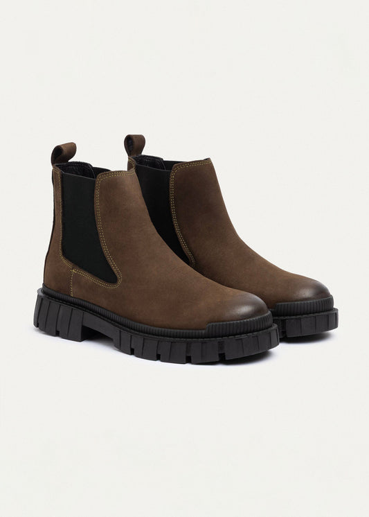 Leather Chelsea Boot — Olive