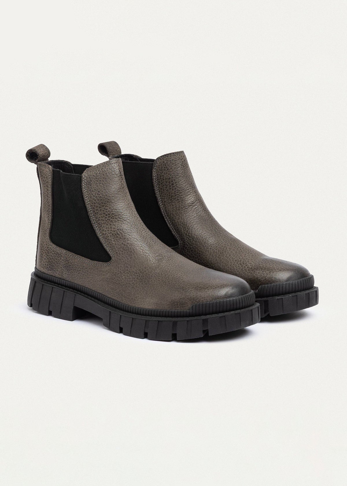Leather Chelsea Boot — Gray